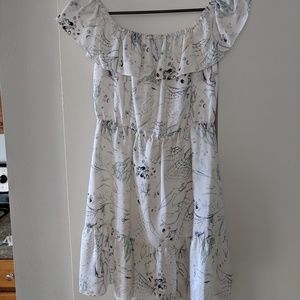 Off the shoulder silk dress